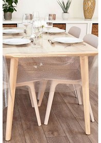 Resim Gümüş Simli Şeffaf Muşamba Masa Örtüsü - Farklı Ölçülerde 