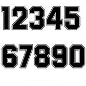 Resim A1111 Siyah-yükseklik 40 Cm-numara 8-a1111 Rakamlar 0 1 2 3 4 5 6 7 8 9 Yarış Numarası Kask Yarış Vinil ları Aks 
