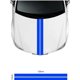 Resim MLH STORE Ön Kaput Renkli Şerit Sticker Sticker Etiket Modeli 