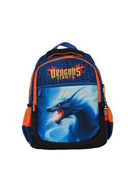 Resim Pippa Erkek Çocuk Üç Gözlü Lacivert Turuncu İlkokul Üçlü Okul Çanta Seti - Dragon/ejderha - Ppset5280 Çok Renkli 