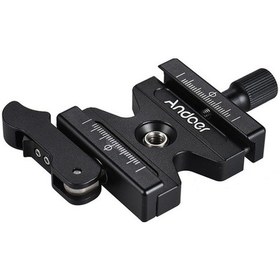 Resim Pazly Andoer Cl-50ls Alüminyum Kelepçe, Arca Swiss Uyumlu, Ayarlanabilir, Mat Siyah, 9,5x6,2x1,5 Cm 