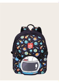 Resim Supercute Two İn One Sırt Çantası - Astronaut - Siyah 