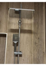 Resim Mırage Krom Yağmurlama Tepe Duş Seti Gri 