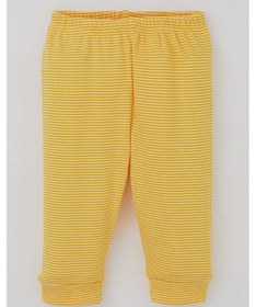 Resim Breeze Erkek Bebek Pijama Takımı Omuzdan Patlı Rib Çizgili 4 Ay-1 Yaş, Sarı 