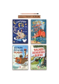 Resim Timaş Çocuk Çantamdan Fil Çıktı - Uzaya Giden Tren - Benim Zürafam Uçabilir - Yaşam Dedektifi Derya Set 4 Kitap 
