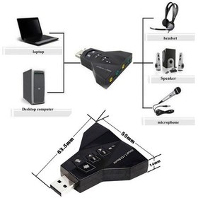 Resim Wozlo 7.1 Virtual Sound 3D Usb Ses Kartı 