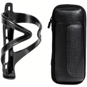 Resim Symbee Bisiklet Tamir Aleti Kutusu Seti - Sert Kılıflı Depolama Kutusu Su Flaske Tutuculu, Yağmurlardan Koruma, Taşınabilir Sürüş Malzemesi Kömür Desenli Siyah 