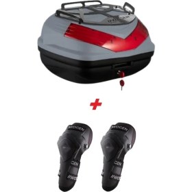 Resim Wogen WG39 Sırt Dayamalı Premium Metal Bagajlı Çanta (Nardo Gri) + Karbon Dizlik Hediyeli 