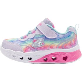 Resim Skechers Flutter Heart Lights Groovy Swirl Kız Çocuk Mor Günlük Ayakkabı 