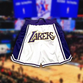 Resim Lakers Retro Basketball Şort - Beyaz / XL 