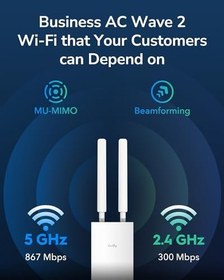 Resim Cudy Dış Mekan Wi-Fi 5 AC1200 Dual Band Tekrarlayıcı, Erişim Noktası, Menzil Genişletici, 24V Pasif PoE, Yıldırımdan Korunma, -40 ila 60 °C Çalışma sıcaklığı, RE1200 Dış Mekan 