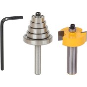 Resim Jelang Adet Rabbet Yönlendirici Bit + 6 Adet Rulman Seti Kesici Zıvana Ağaç Işleme Marangozluk Aracı (Yurt Dışından) 