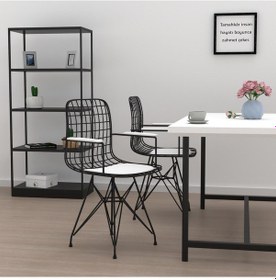 Resim Knsz Kafes Tel Sandalyesi 1 Li Mazlum Syhbyz Kolçaklı Ofis Cafe B 
