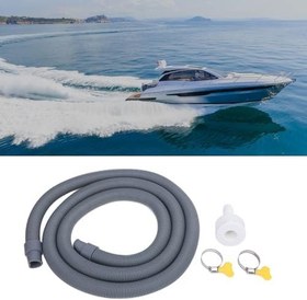 Resim 0.75 "x6.56ft Hortum Ve çek valflı 750gph Deniz Sintine Pompa Kiti, Ağır Hizmetli EVA+PE Drenaj Sistemi, Yatlar/tekneler Için 2 Paslanmaz Kelepçe Içerir 