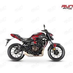 Resim Mt 07 Gri Kırmızı 2018-2019 Full Sticker Kit Set Çok Renkli 
