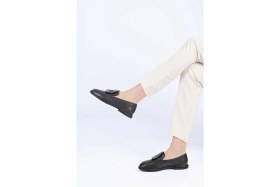 Resim Bestello Bağcıksız Tokalı Tpu Taban Hakiki Deri Loafer 332-25050 Kadın Ayakkabı 