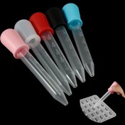 Resim Şeffaf Silikon Damlalıklı Pipetler: 5 Ml Dereceli Epoksi Reçine, Şeker Kalıpları, Takı Yapımı Araçları 