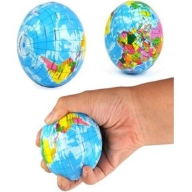 Resim Stres Topu Dünya Haritalı Orta Boy 