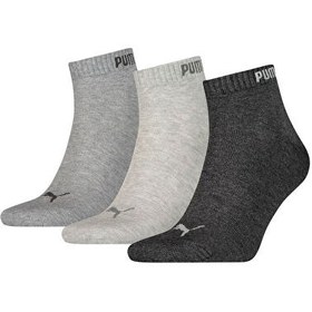 Resim Puma Gri Unisex Çorap 88749809 Puma Quarter-V 3P anthr 