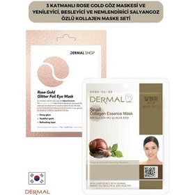Resim Dermal 3 Katmanlı Rose Göz Maskesi Ve Yenileyici, Besleyici Ve Nemlendirici Salyangoz Özlü Kolajen Mas 