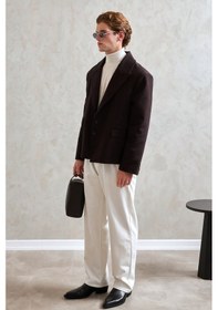 Resim Hyman Erkek Oversize Blazer Ceket Kahverengi 