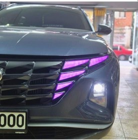 Resim Hyundai Tucson Gündüz Farı Sticker Seti Mor 2021-2024 