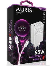Resim Auris ARS-Ch65 65 Watt Usb To Type C Ultra Fast Hızlı Şarj Aleti Seti 