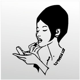 Resim Folyo Sticker Ruj 200cm Uzunluk Siyah 