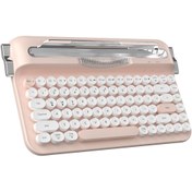 Resim Coverzone Retro Daktilo Klavye Bluetooth & 2.4G, Standlı, Yuvarlak Tuşlu, Ergonomik, Sessiz AJAZZ AF84 