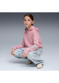 Resim Puma Tweenerverse Çocuk Pembe Kapüşonlu Sweatshirt Pembe 