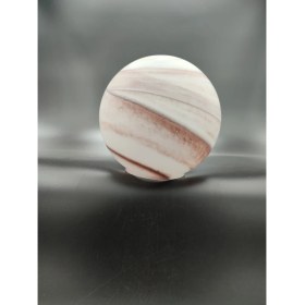 Resim Glob Avize Camı.beyaz-Kahverengi Renkte,desenli (ÇAP:15.00cm-DUY YUVASI:7.00cm) 