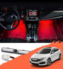 Resim Aygaraj Honda Civic Uyumlu Fc5/fk7 Için Ayak Pedal Aydınlatma Seti Kırmızı 2016+ 