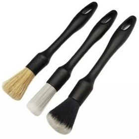 Resim 3'lü Özel Detay Fırça Seti Yumuşak Uçlu Premium Özel Hassas Temizlik 