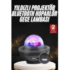 Resim Kaia Life Dönen Işıklı Disko Topu Projektör Müzik Çalarlı Disco Speaker 