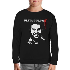 Resim Narcos - Plata o Plomo 2 Siyah Çocuk Sweatshirt 