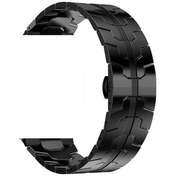 Resim Teleplus Watch Series 8 41MM Kordon Titanium Alaşımlı Metal Krd 63 Siyah 