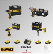 Resim Dewalt DCD805NT + DCF964NT+ DCD791NT + DCH133NT 4 Adet 5 Amper Akü + Şarj Aleti Set 
