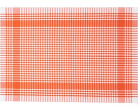 Resim TUABLE PÖTİ KARELİ ÜÇLÜ KURULAMA BEZİ TURUNCU 45X70CM 