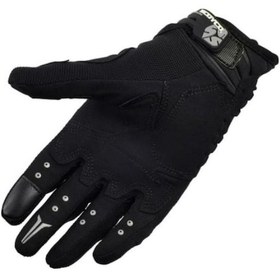 Resim Ebakbak Motosiklet Eldiveni Carbon Korumalı Deri Ve Cordura Kumaş Sertifikalı Motor Eldiven Siyah 