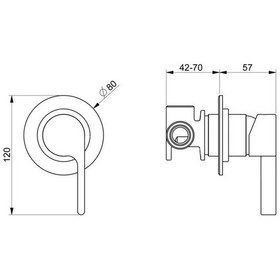 Resim İtalyan Webert- Do Re Mi Ankastre Duş Bataryası Krom Dr880101015 Krom 