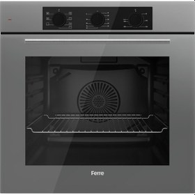 Resim Ferre Elegant Line QBL62CPR - SS208 - D065 Gri Cam Ankastre Set 