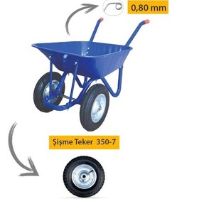 Resim Kanat Iki Tekerlek Demonte El Arabası 0.80 Mm Sac 