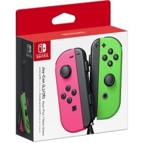 Resim Nintendo Joy-Con Controllers Pembe Yeşil Pink/Green Joy Con 