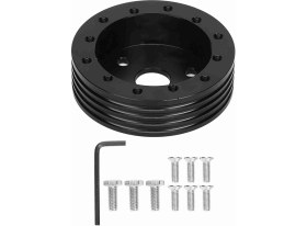 Resim Creatorally 1in Alüminyum Direksiyon Hub Spacer Için 5 6 Delik Tekerlekler Için 3 Delik Adaptörü(Siyah) (Yurt Dışından) 