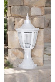 Resim fullreyon Set Üstü Bahçe Aydınlatma Armatürü, Bahçe Duvar Aydınlatma Apliği 10 Watt Beyaz Işık Led Ampul Dahil 