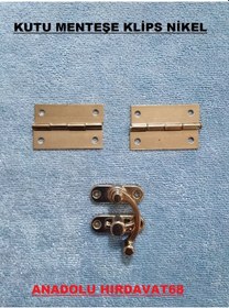 Resim Anadoluhirdavat Dekoratif Tavla Ve Mini Kutu Menteşe Ve Klips Krom Nikel Renk 