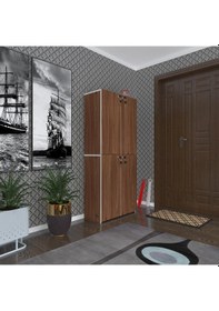 Resim Kenzlife Ayakkabılık Ayakkabı Dolabı Kilitli Gutan Cvz 160 70 32 Kapaklı Ofis Dolabı İki Bölme 