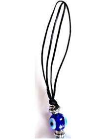 Resim Mavi Renk Damla Model Nazar Boncuklu El Yapımı Cam Duvar Süsü Hediyelik Dekor 