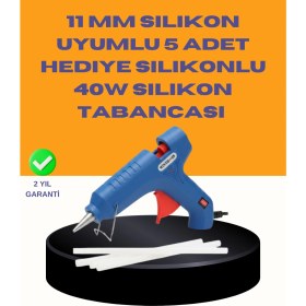 Resim Teknomiy 40W Sıcak Mum Silikon Tabancası 5 Silikon Hediyeli Hızlı Yapıştırma 