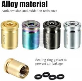 Resim Kilitlemeli Sibop Kapağı Alyanlı Sibop Kapağı Araba Motosiklet Bisiklet Metal Sıkmalı Mavi 4 Lü Set 